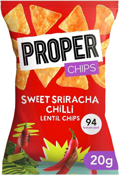Proper Chips Sweet Sriracha & Chilli 20g - Box of 24