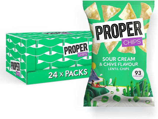 Proper Chips Sour Cream & Chive 20g - Box of 24
