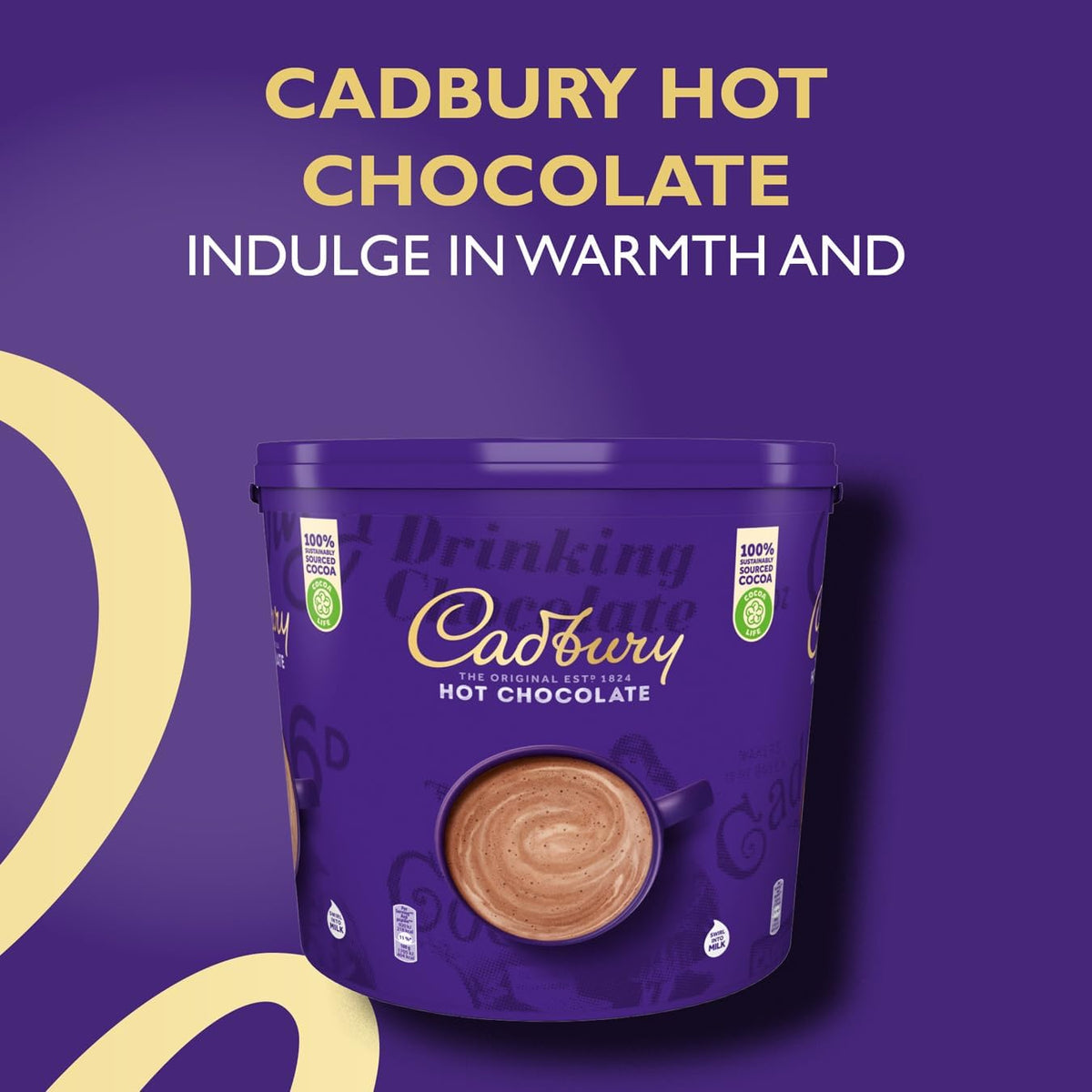 Cadbury Drinking Chocolate - 5kg Bulk Catering Tub - Add Hot Milk