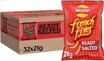 Walkers French Fries Ready Salted Crisps 21g (Box of 32)