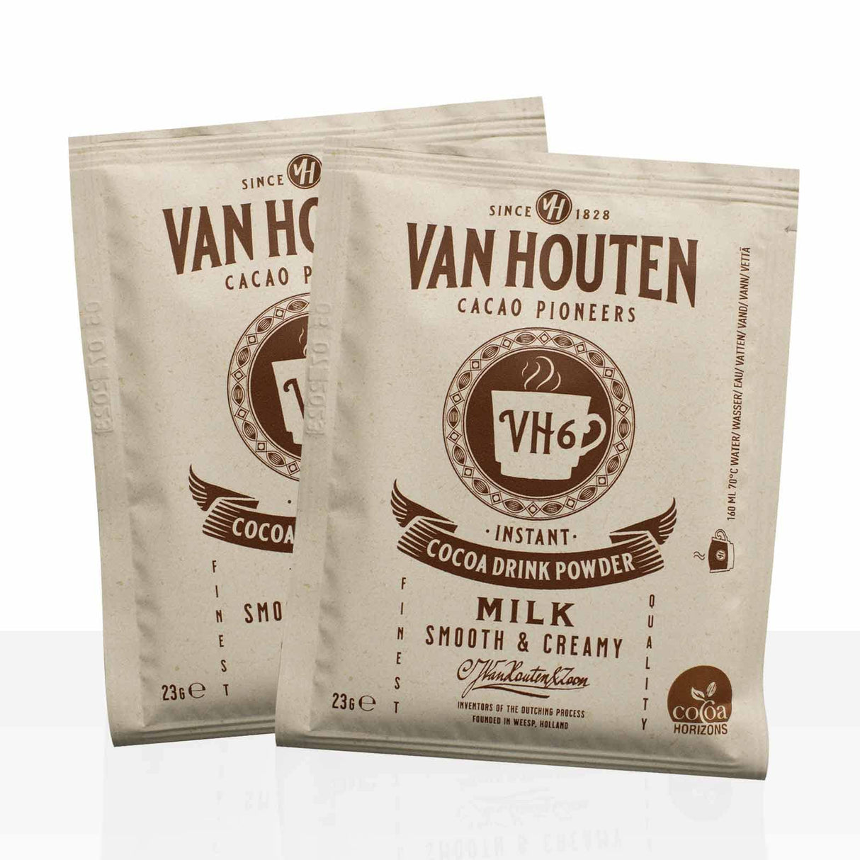 Van Houten VH6: Individual Hot Chocolate Sachet Portions - (Box of 100)