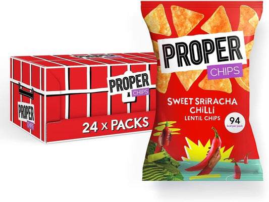 Proper Chips Sweet Sriracha & Chilli  - Gluten Free & Vegan 20g (Box Of 24)