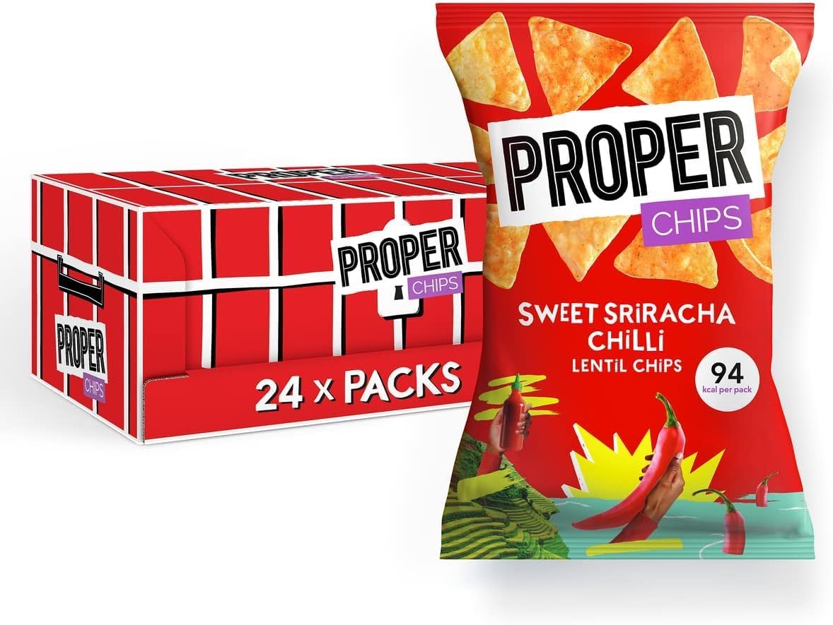 Proper Chips Sweet Sriracha & Chilli 20g - Box of 24