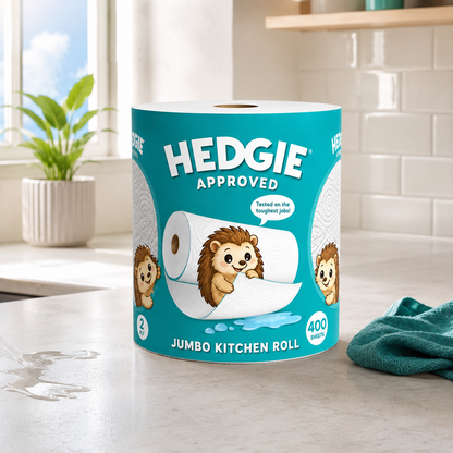 Hedgie Jumbo Kitchen Roll 2Ply - Single Roll 400 Sheets
