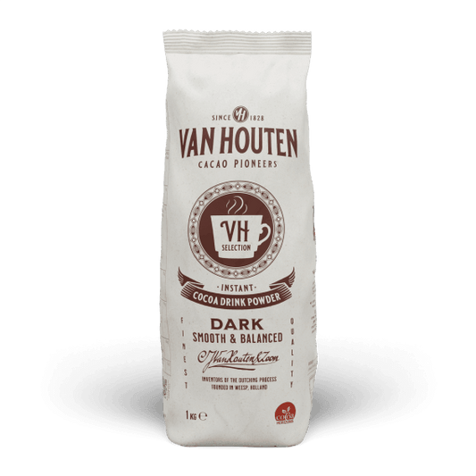 Van Houten VH Selection Dark Vending Machine Hot Chocolate (16% Cocoa, Dark) - 1kg Bag Or 10 x 1kg Case - Vending Superstore
