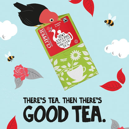 Clipper Organic Fairtrade English Breakfast Individually Wrapped Envelope Tea Bags – 250 Pack
