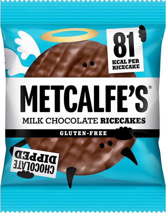 Metcalfe's Ricecakes Milk Chocolate 12 x 34g - Vending Superstore
