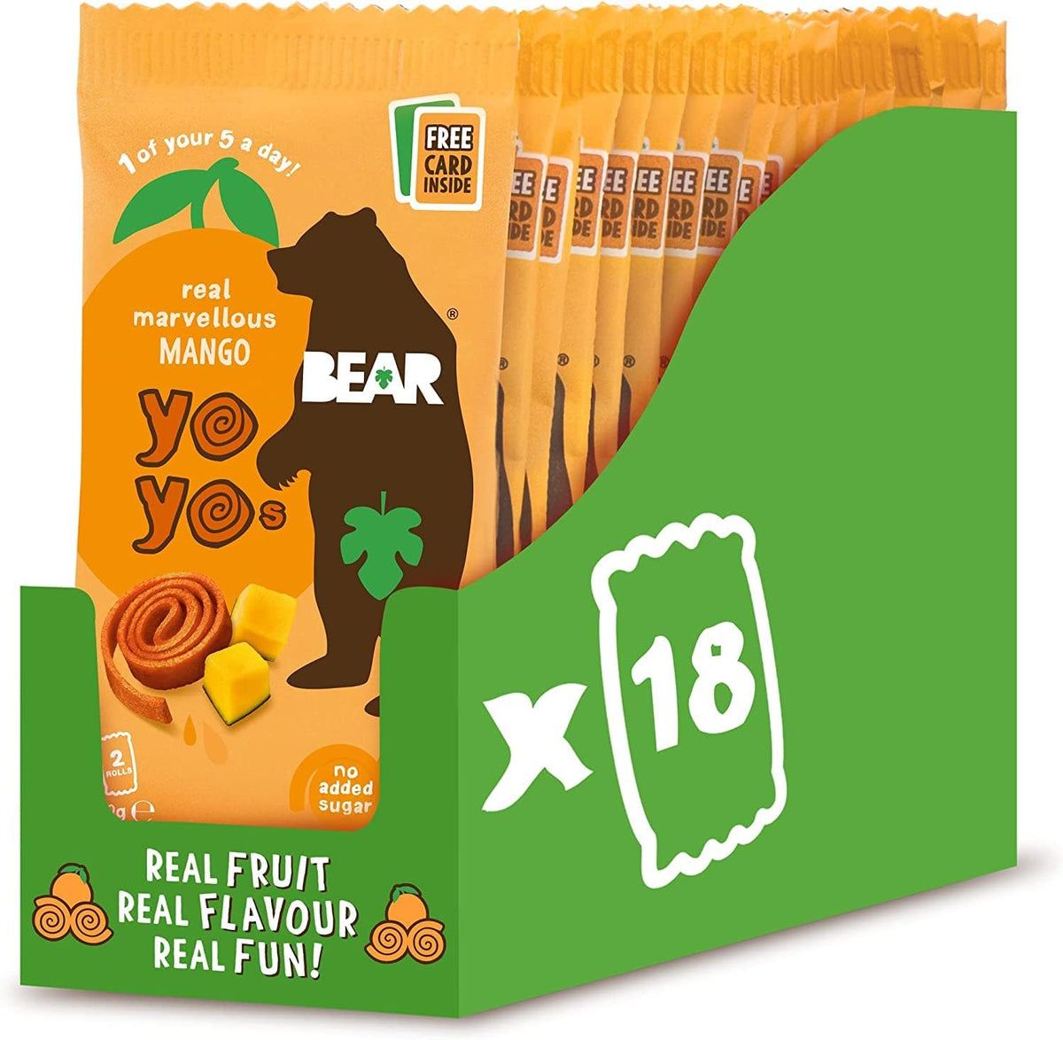 Bear Fruit Yoyos Mango - 20g (Box of 18)