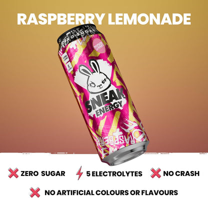 Sneak Energy Raspberry Lemonade - 500ml (Pack of 12)