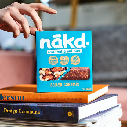 Nakd Salted Caramel Natural Fruit & Nut Bars - Vegan - Healthy Snack - Gluten Free - 35g (Box of 18)