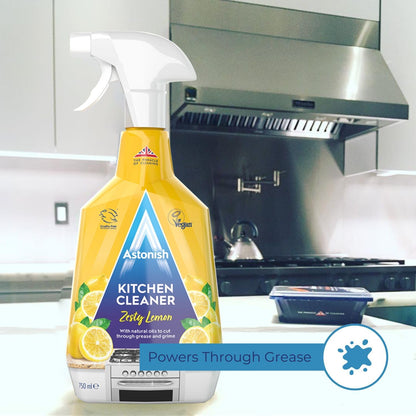 Astonish Kitchen Cleaner Spray Zesty Lemon 750ml - Case of 12