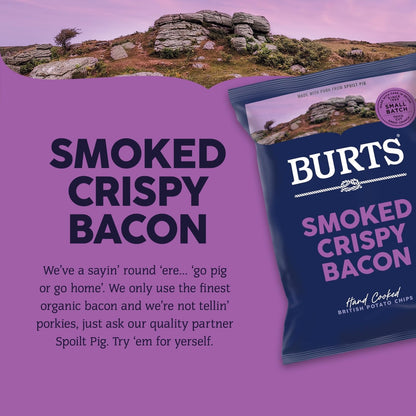 Burts Smoked Crispy Bacon Crisps 40g - Box of 20