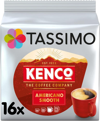 Tassimo Kenco Americano Smooth Coffee Pods - 16 Capsules (Pack of 5)