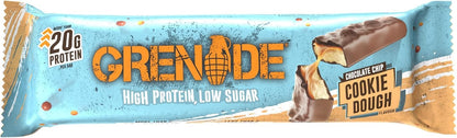 Grenade Chocolate Chip Cookie Dough High Protein, Low Sugar Bar - 60g (Box of 12)