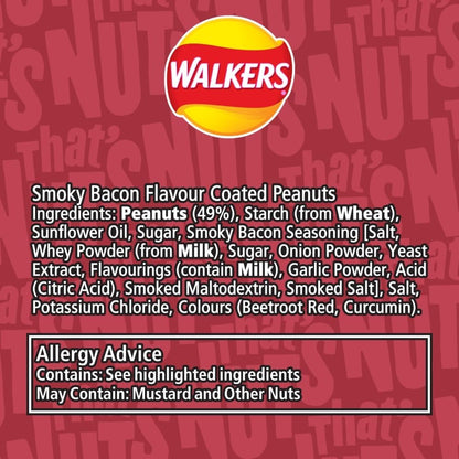 Walkers That's Nuts Smoky Bacon 40g (Box of 20) - BEST BEFORE 21ST MARCH 2026