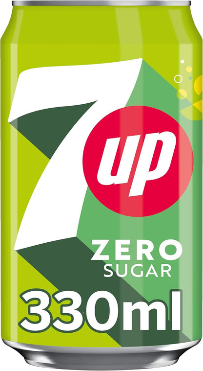 7UP Zero Sugar - 330ml Cans (Case of 24)