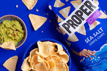 Proper Chips Lentil Sea Salted 20g - Gluten Free & Vegan - Box of 24