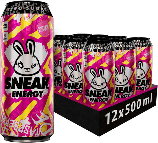 Sneak Energy Raspberry Lemonade - 500ml (Pack of 12)