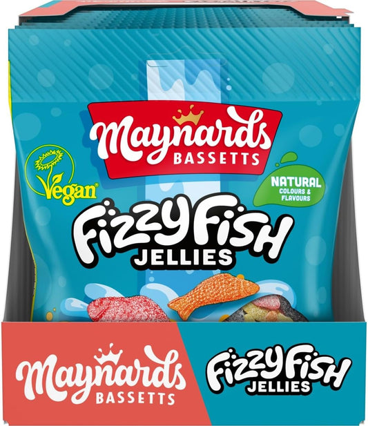 Maynards Bassetts Fizzy Fish - 110g (Pack of 10)