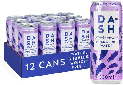 Dash Water Sparkling Blackcurrant 330ml (Pack of 12)
