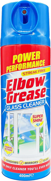 Elbow Grease Glass Cleaner Aerosol 400ml - Pack of 12