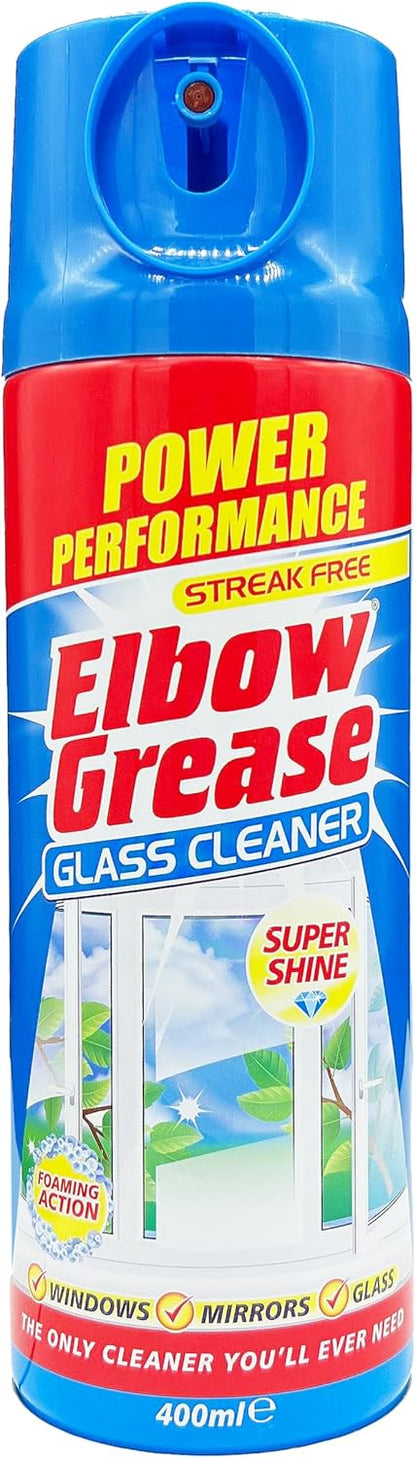 Elbow Grease Glass Cleaner Aerosol 400ml - Pack of 12