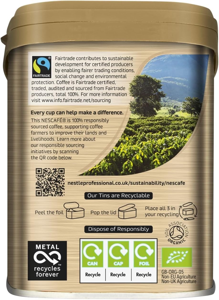 Nescafé Gold Organic Fairtrade Instant Coffee Tin 500g