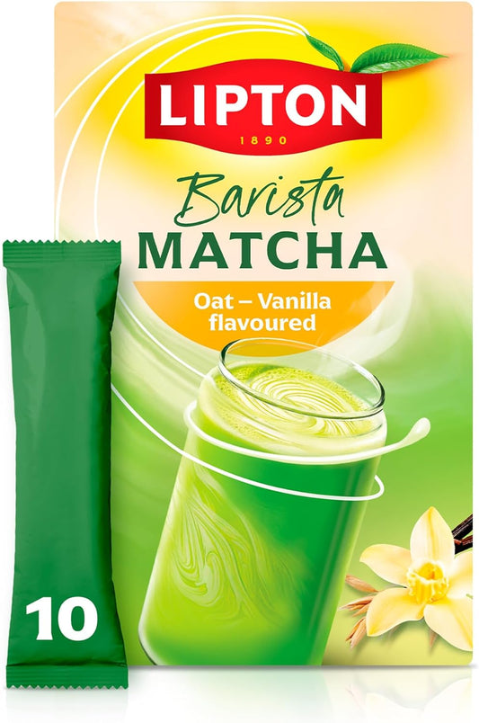 Lipton Barista Matcha Vanilla Oat Latte Sachets - Pack of 10