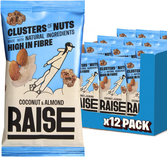 Raise Snacks Coconut & Almond Clusters 35g - (Pack of 12)