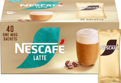 Nescafé Latte Instant Coffee Sachets - Box of 40