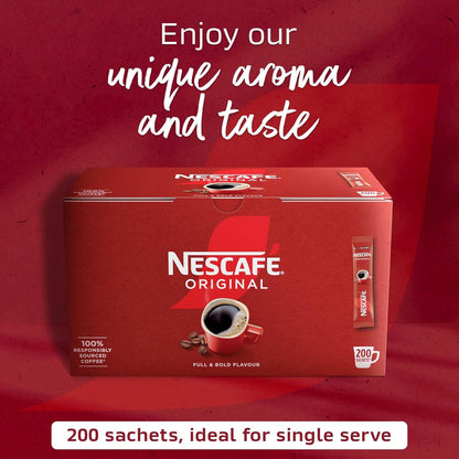 Nescafé Original Instant Coffee Sachets / Coffee Sticks - Box of 200