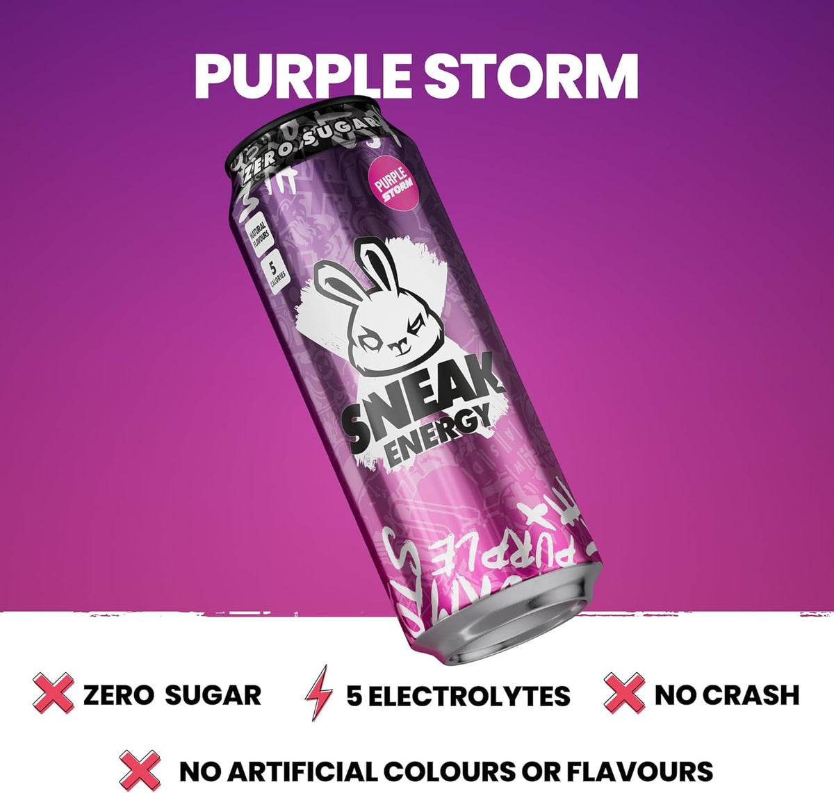 Sneak Energy Purple Storm - 500ml (Pack of 12)