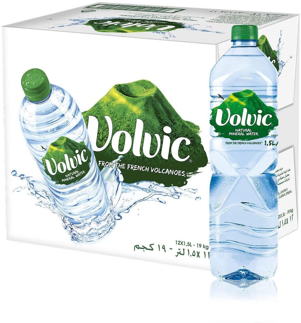 Volvic Still Natural Mineral Water - 1.5 Litre (Pack of 12)
