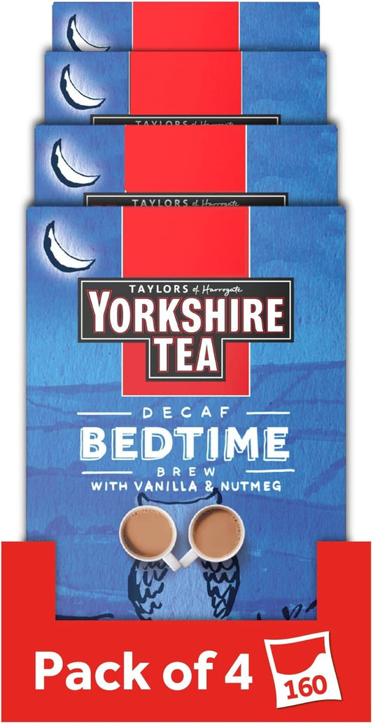 Yorkshire Tea Decaf Bedtime Brew Tea Bags - Pack of 4 x 40
