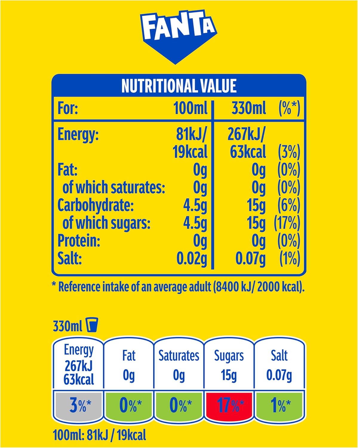 Fanta Lemon - 330ml Cans (Case of 24)