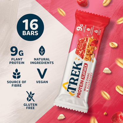 Trek White Chocolate & Raspberry Protein Flapjack 50g (Box of 16)