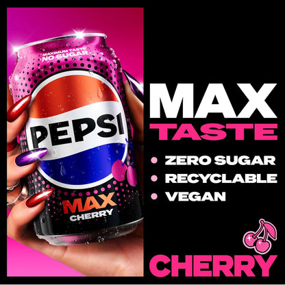 Pepsi Max Cherry - 330ml Cans (Case of 24)