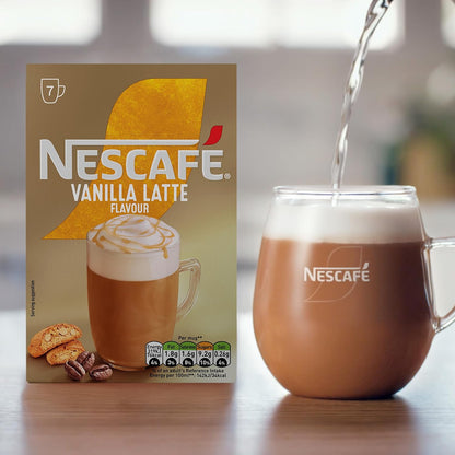 Nescafe Vanilla Latte Instant Coffee Sachets - Pack of 7