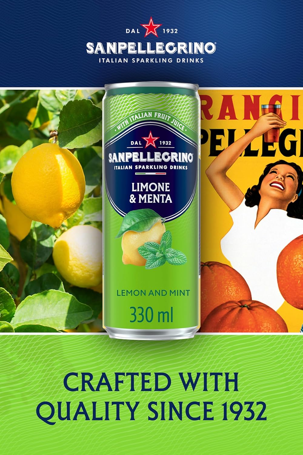 San Pellegrino Lemon & Mint - 330ml (Pack of 12)