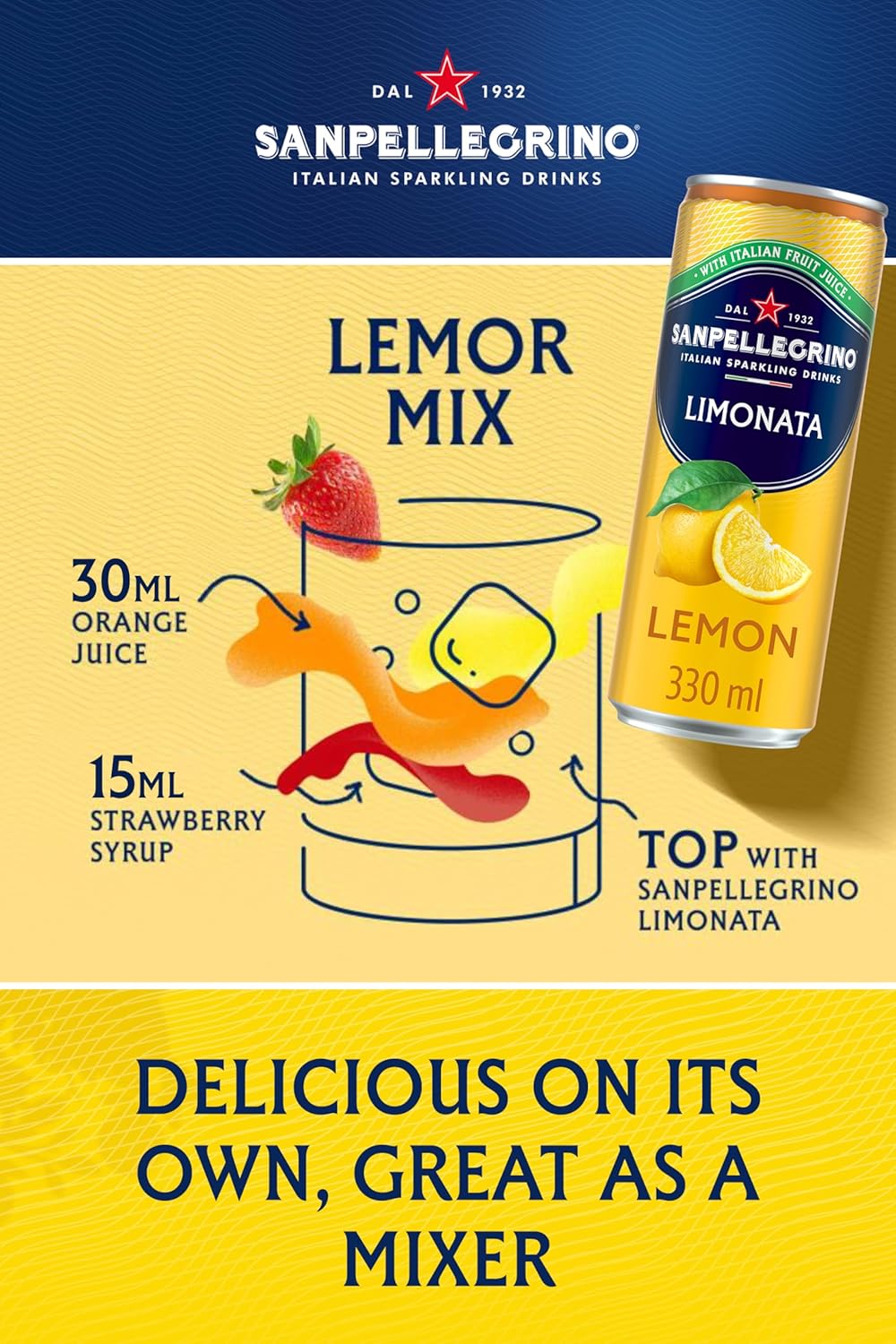 San Pellegrino Lemon - 330ml (Pack of 12)