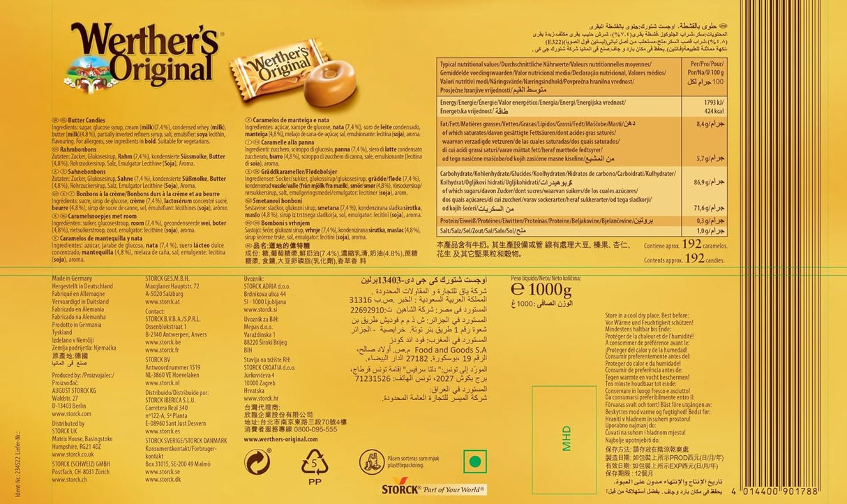 Werthers Original: Individually Wrapped Candies - 1kg Bag