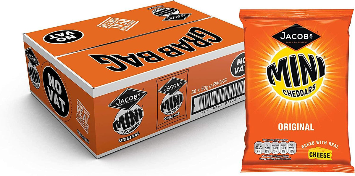 Jacob's Mini Cheddars Original 45g - Box of 30