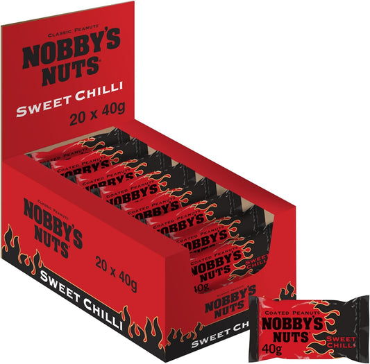 Nobby's Nuts Sweet Chilli Coated Peanuts 40g - Box of 20