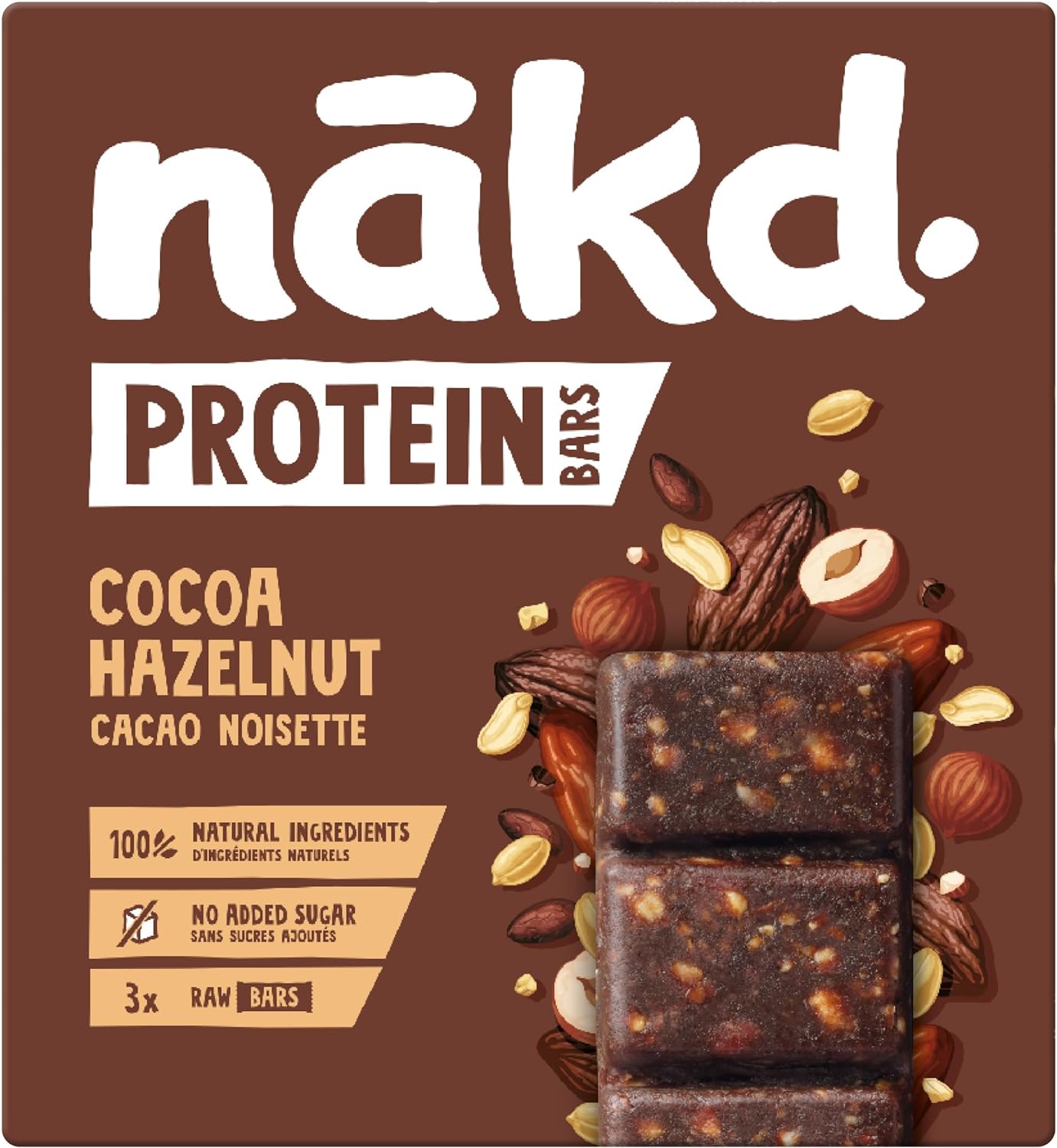 Nakd Cocoa & Hazelnut Protein Bar 45g (Box of 16)