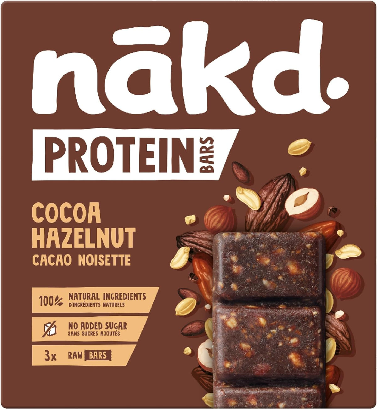 Nakd Cocoa & Hazelnut Protein Bar 45g (Box of 16)