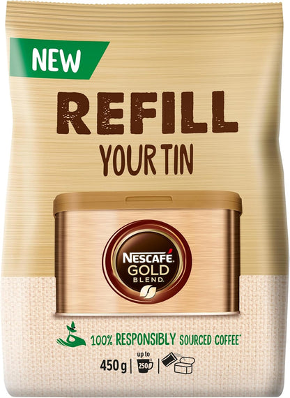 Nescafé Gold Blend Instant Coffee Granules Refill Bag 450g