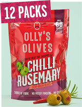 Olly's Chilli & Rosemary Olives - 12 x 50g Pouches - Vending Superstore
