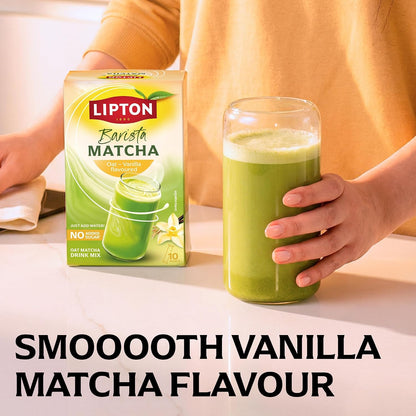 Lipton Barista Matcha Vanilla Oat Latte Sachets - Pack of 10