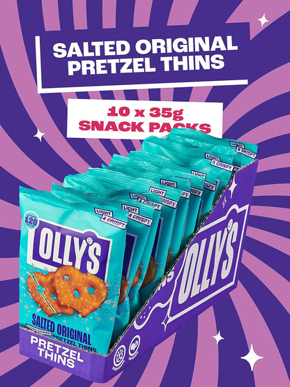 Olly's Pretzel Thins Original Salted 35g - Box of 10