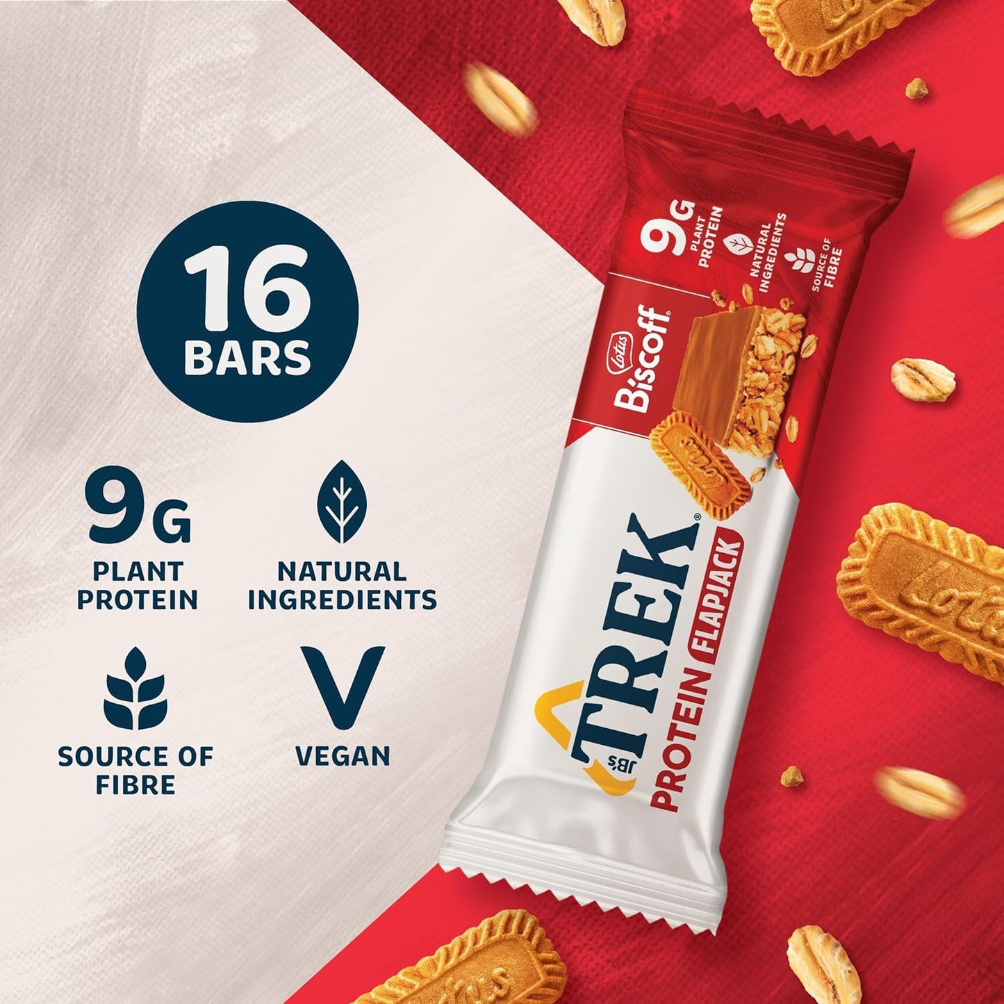 Trek Biscoff Protein Flapjack 50g - (Box of 16)